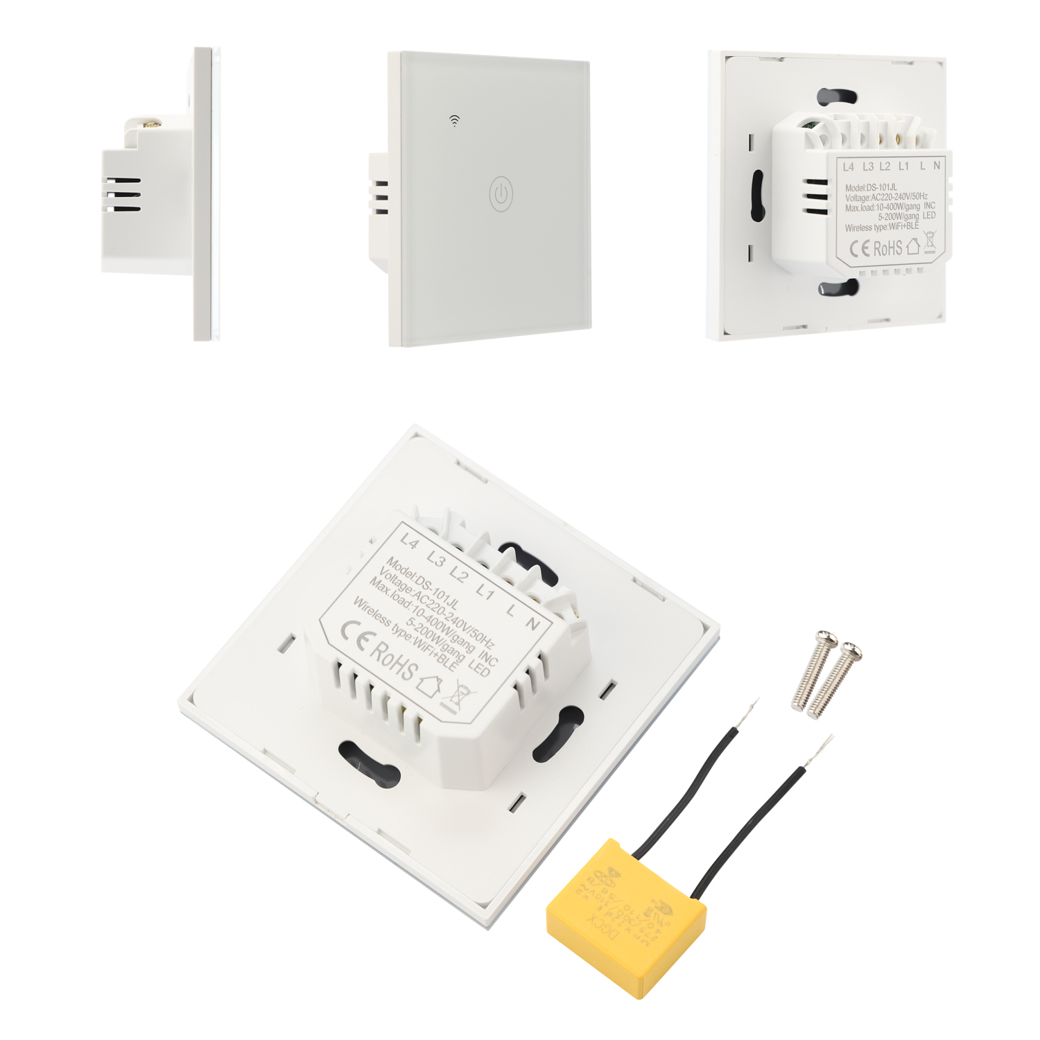 Умный выключатель SECURIC Wi-Fi однокнопочный белый - фото 2