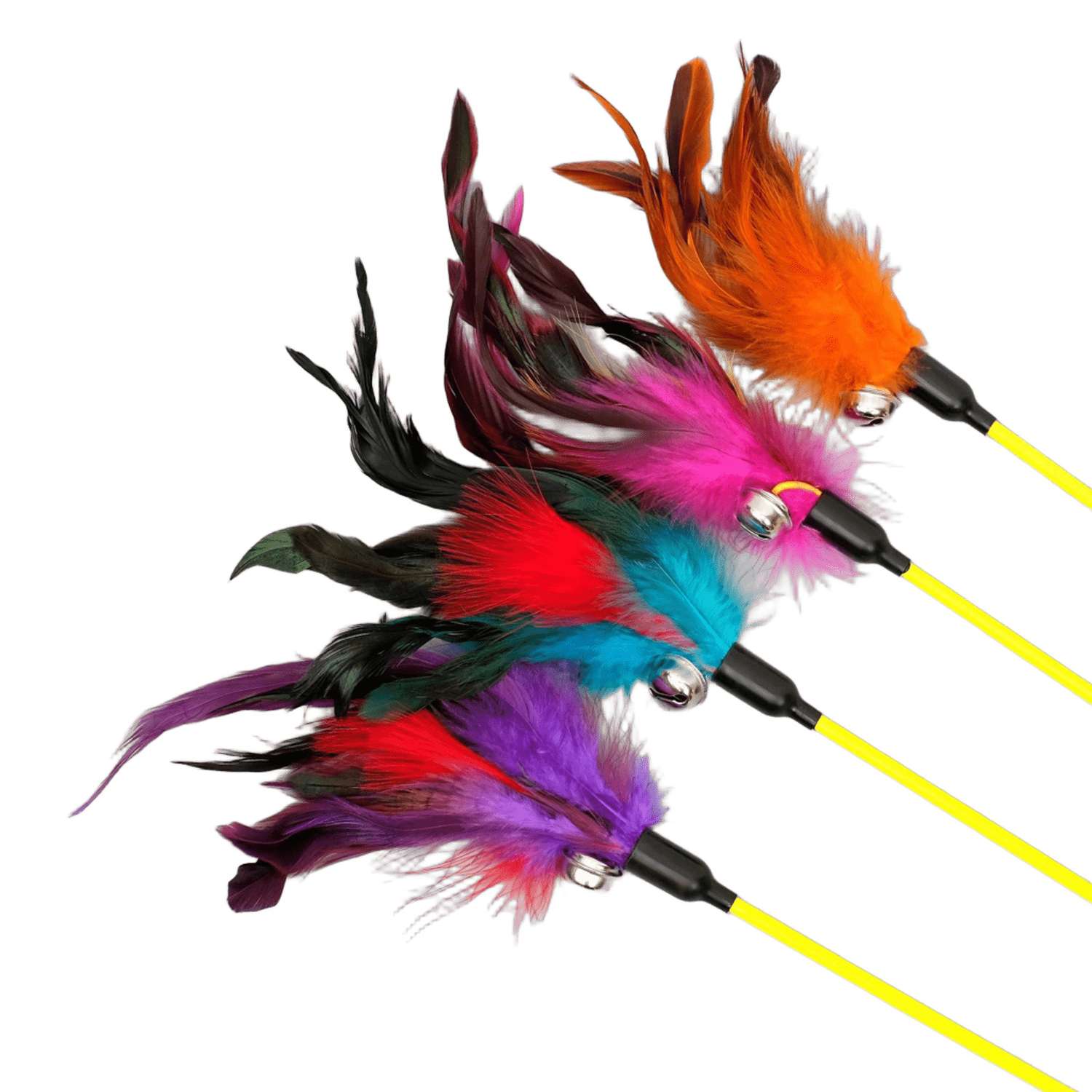 Дразнилка Пижон из перьев с колокольчиком в ассортименте - фото 2