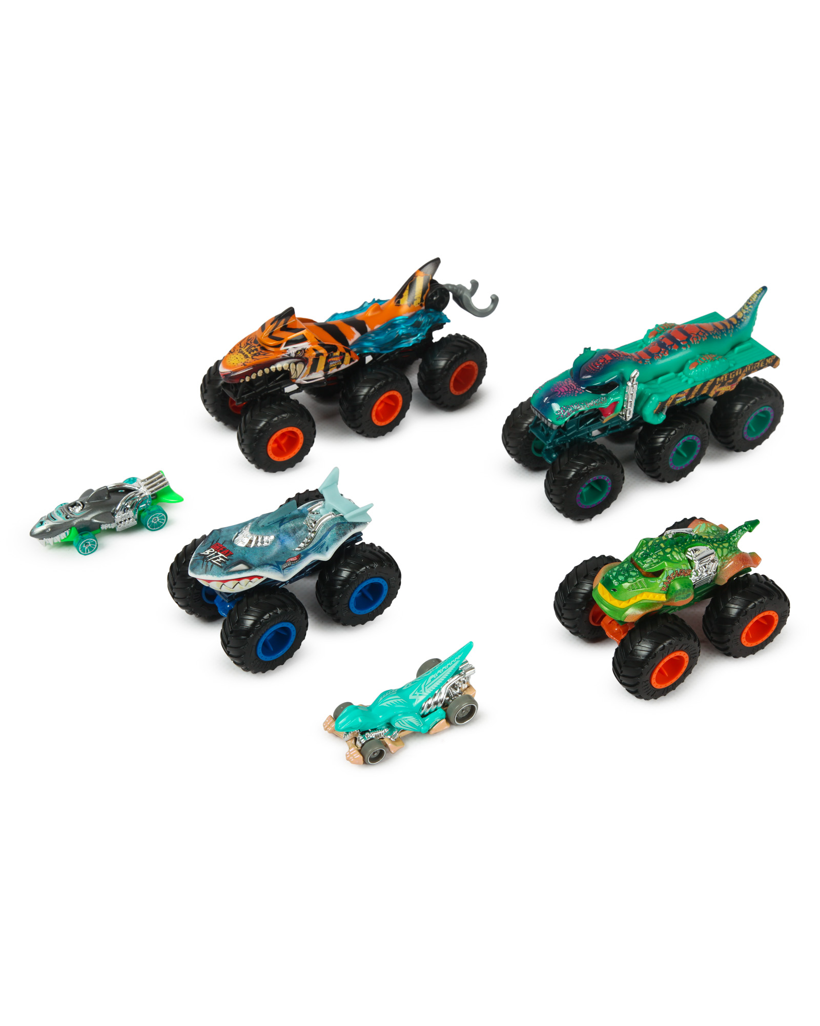 Монстр-трак Hot Wheels Акулы против Динозавров 1:64 JGD68 - фото 1