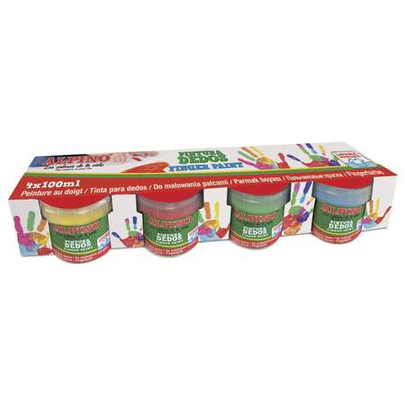 Краски пальчиковые ALPINO 4 цв.