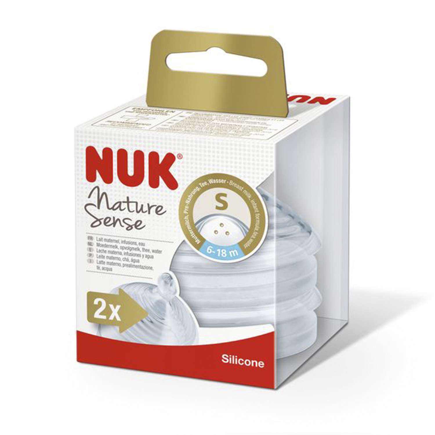 Соска Nuk Natural силикон S (медленный поток) 2 шт. - фото 2