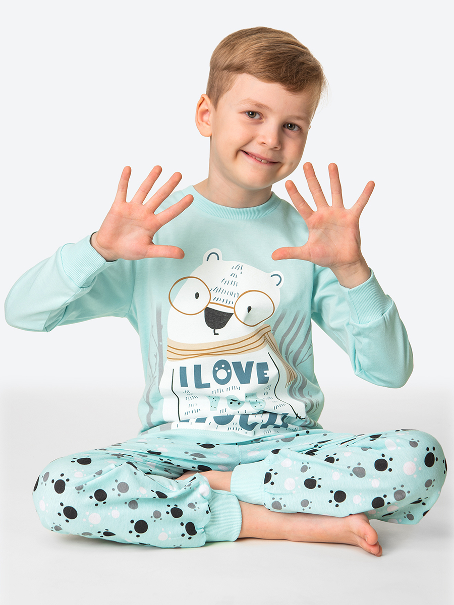 Пижама HappyFox HFLUN839мишка.мятный - фото 1