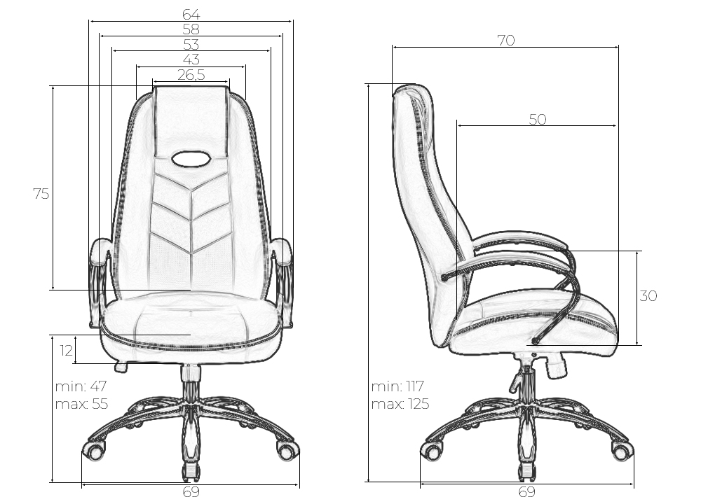 Компьютерное кресло DOBRIN чёрный - фото 9