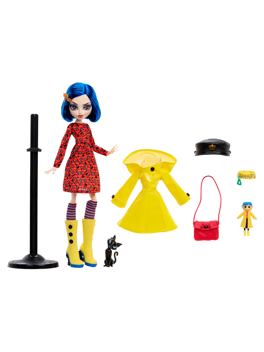 Кукла модельная Monster High Коралина в Стране Кошмаров высота 27 см JHK65 - фото 4