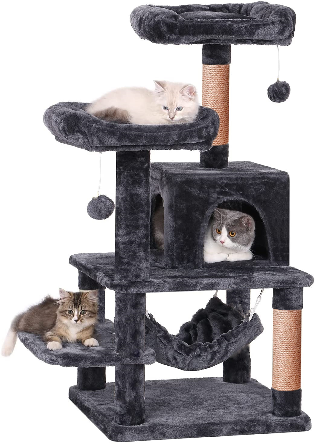 Игровой комплекс для кошек дом Pet БМФ Черный - фото 1