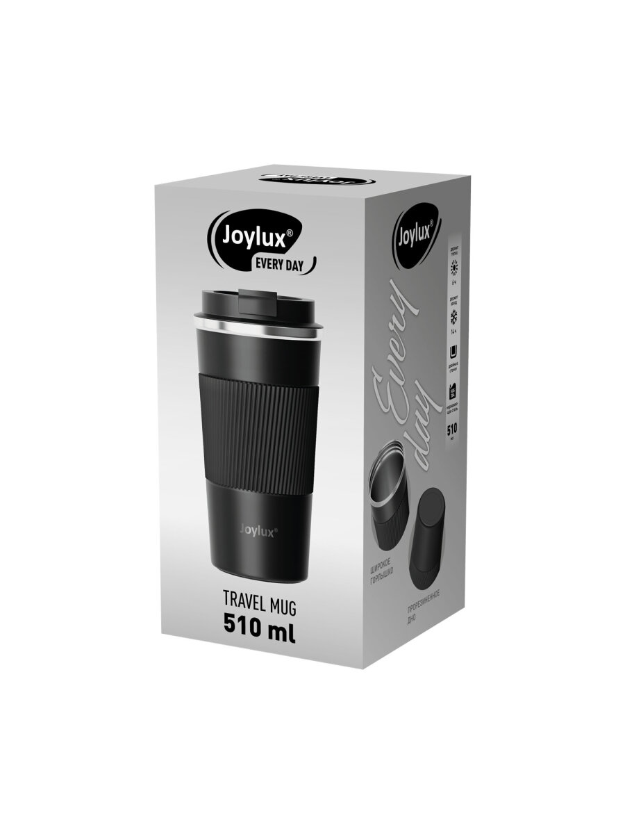 Термокружка Joylux автомобильная 510 мл термостакан для кофе и чая - фото 2