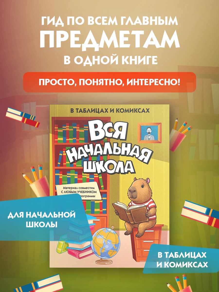 Книга КОЛИБРИ В помощь школьнику Вся начальная школа в таблицах и комиксах - фото 2