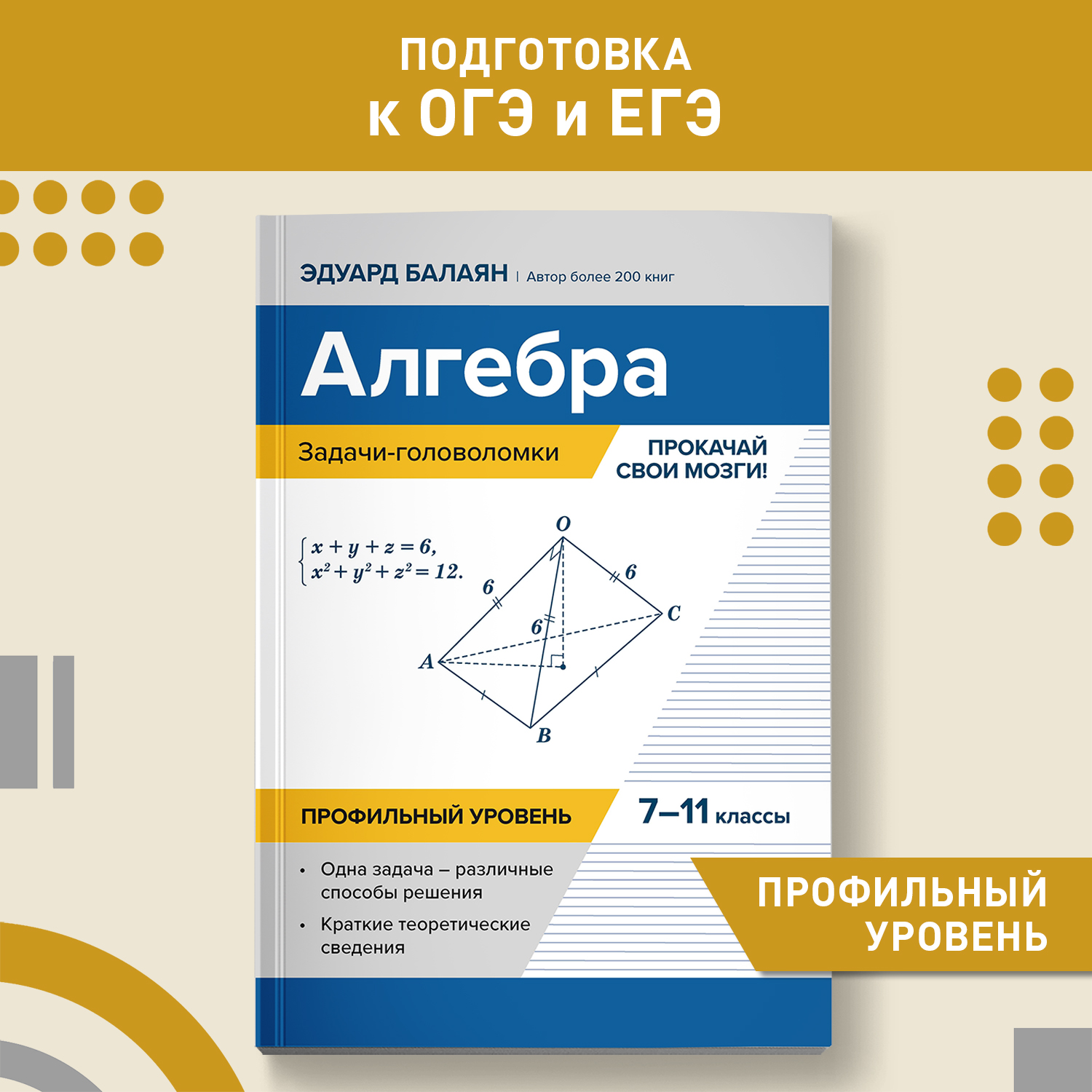 Книга Феникс Алгебра : Задачи-головоломки :7-11 классы : Математика ОГЭ ЕГЭ 2024 профильный уровень - фото 1