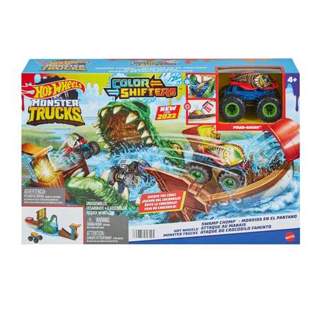 Набор игровой Hot Wheels Monster Trucks Охота на крокодила HGV14