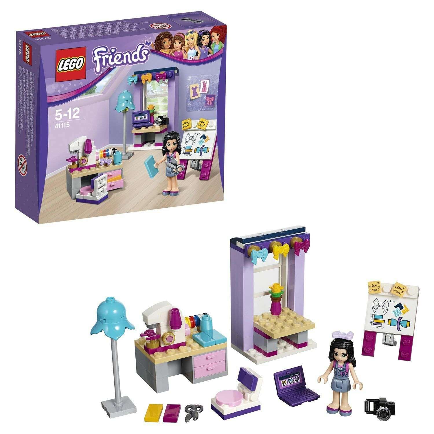 Конструктор LEGO Friends Творческая мастерская Эммы блочный - фото 1