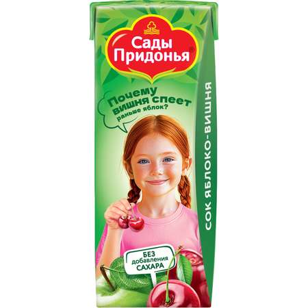 Сок Сады Придонья Яблоко-вишня с 5 мес 0.2 л