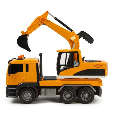 Машинка Mobicaro 1:10 Грузовик с эскаватором Желтый 666-62T