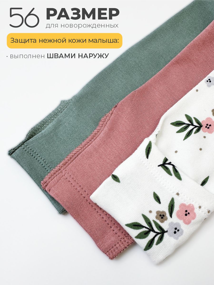 Боди 3 шт ШВЕЙНЫЕ ИСТОРИИ бодицветы - фото 6