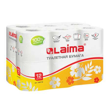 Бумажные платочки Лайма 12 шт.