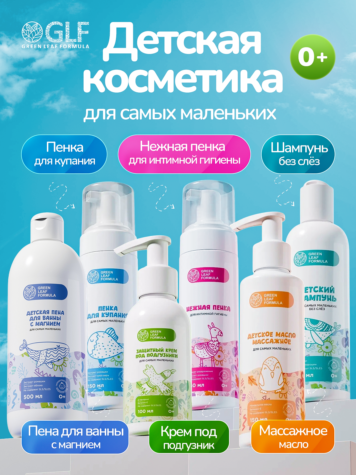 Шампунь Green Leaf Formula косметика для детей 0+ 200 мл 1 шт. - фото 8