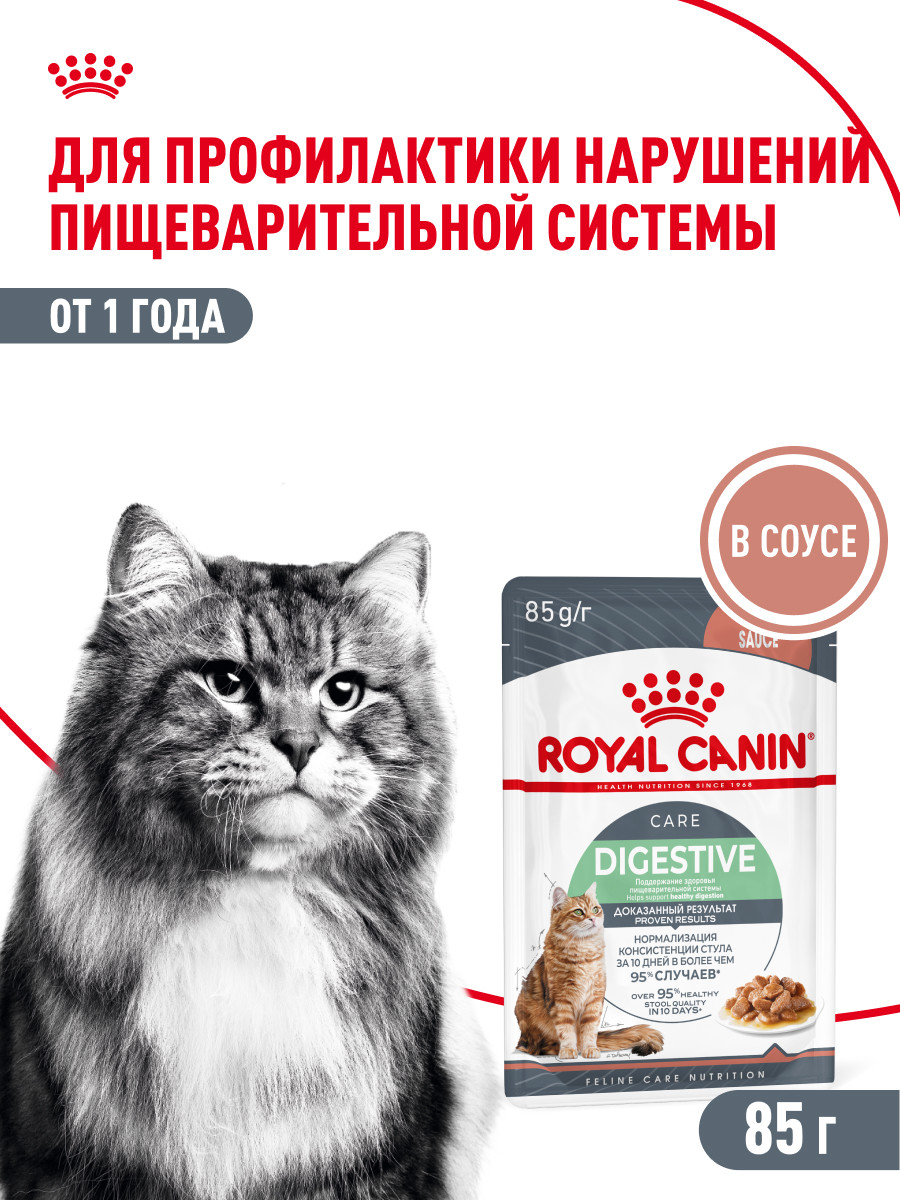 Корм для кошек Royal Canin 85г Digestive Care соус - фото 1