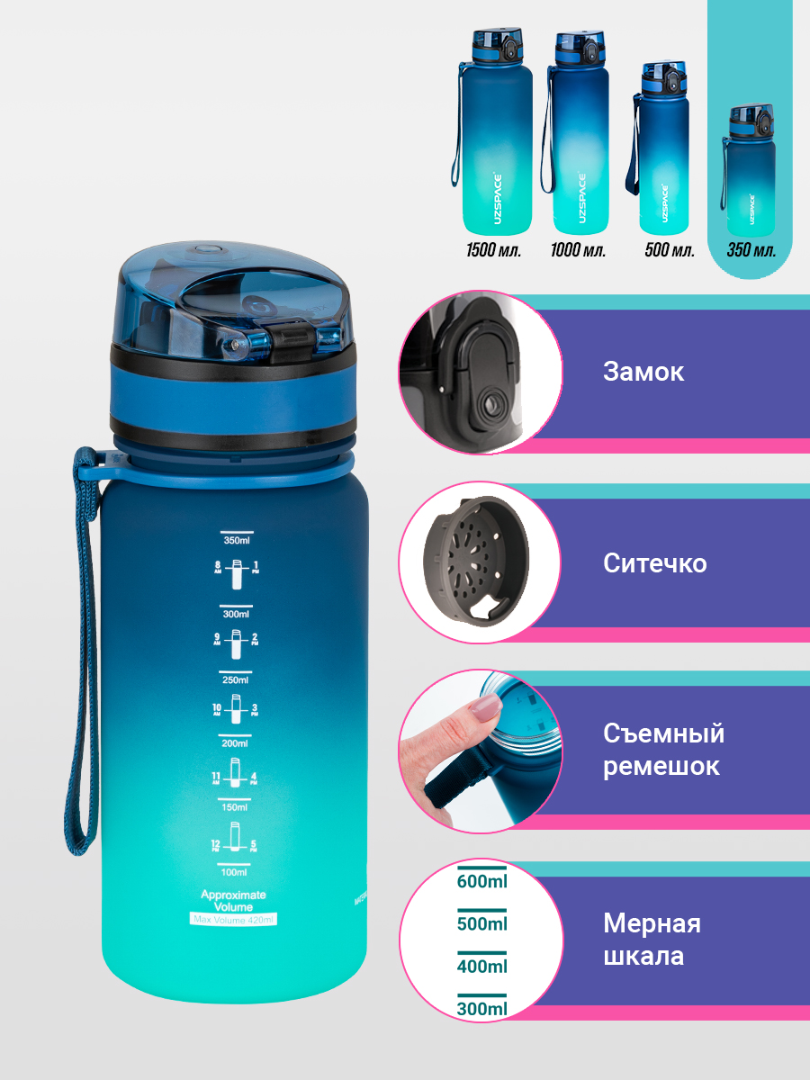 Бутылка UZSPACE 350 мл - фото 4