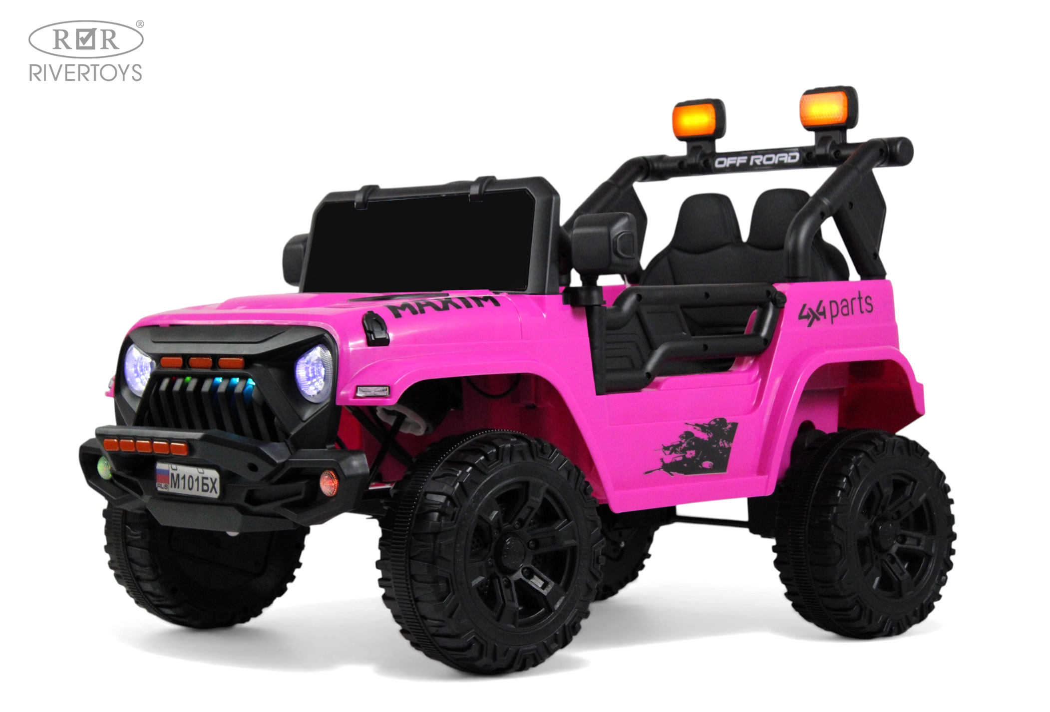 Электромобиль RIVERTOYS М101БХ-PINK С пультом ДУ - фото 1