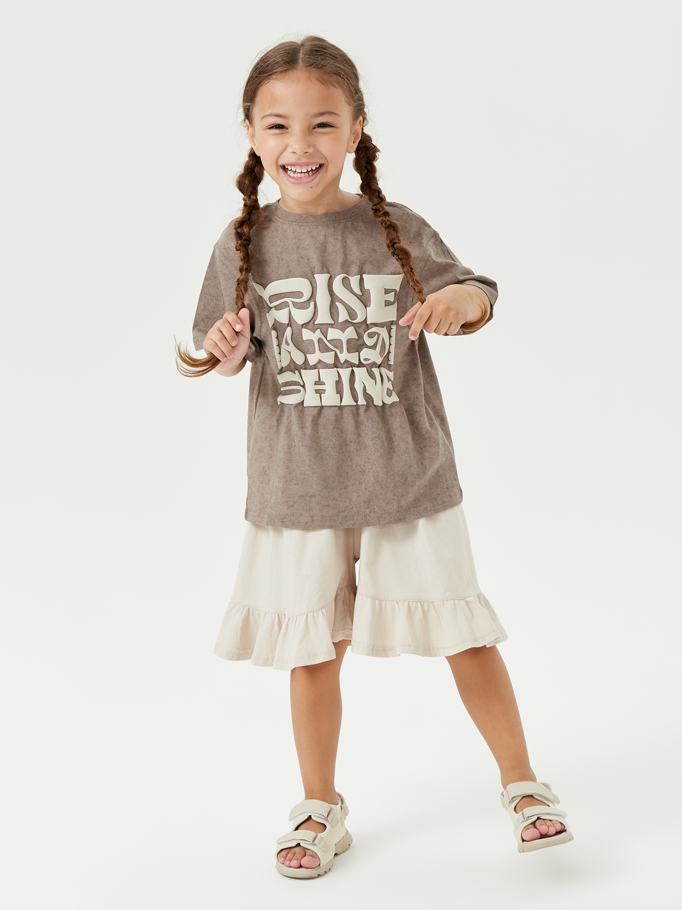 Футболка Happy Baby 88211_grey-beige(words) - фото 12