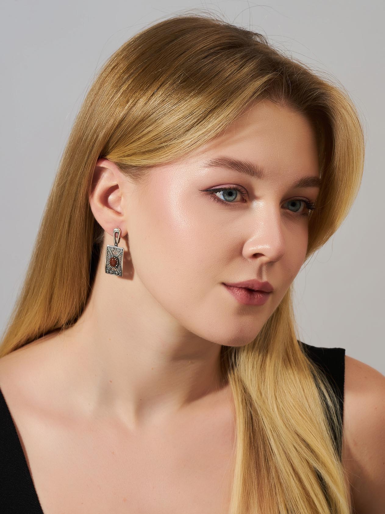 Серьги Shine and Beauty 80878-13-с-авантюринкорич - фото 3