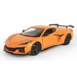 Автомобиль Welly Chevrolet Corvette Z06 2023 оранжевый 1:38