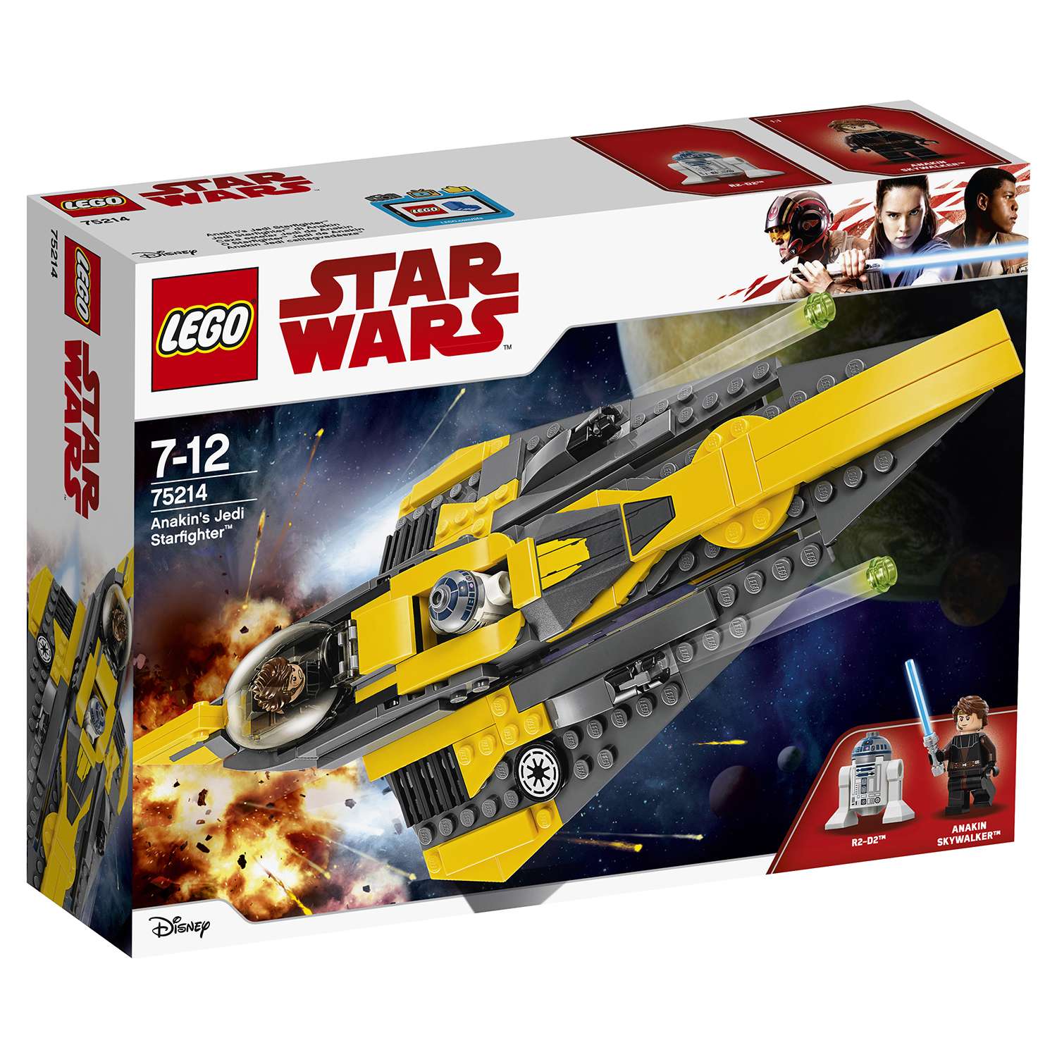 Конструктор LEGO Star Wars Звёздный истребитель Энакина блочный - фото 2