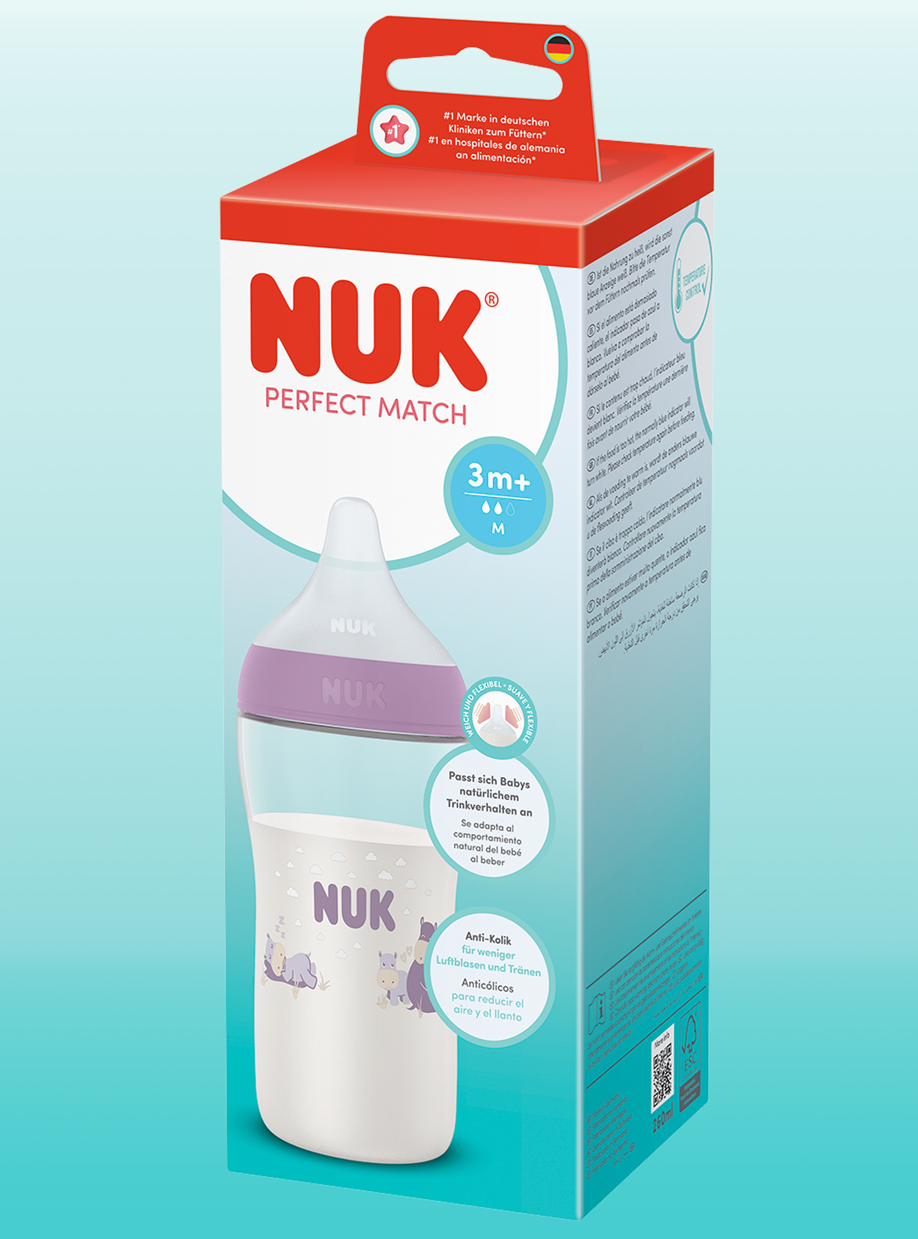 Бутылочка Nuk 260 мл 1 шт. - фото 2