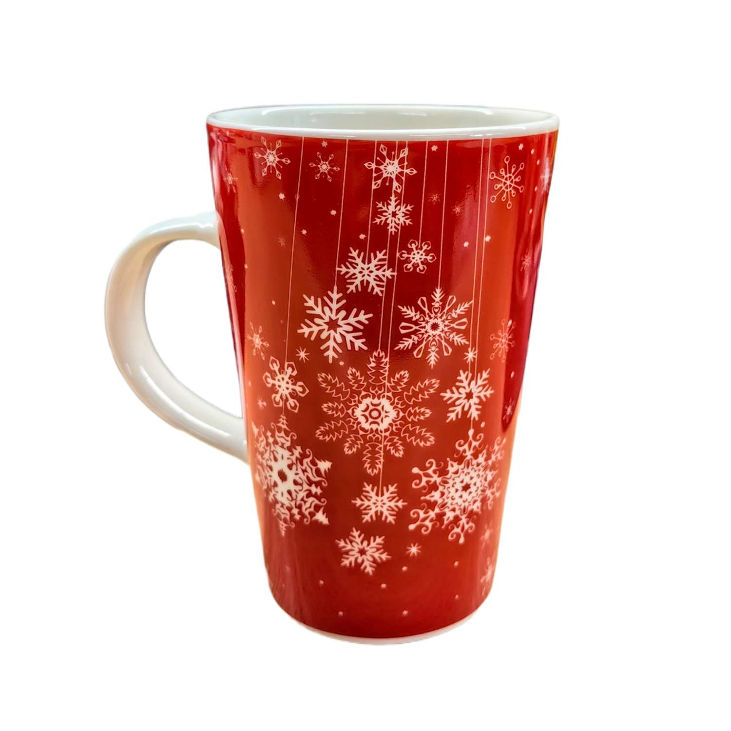 Кружка ё Красные снежинки в ассортименте - фото 1