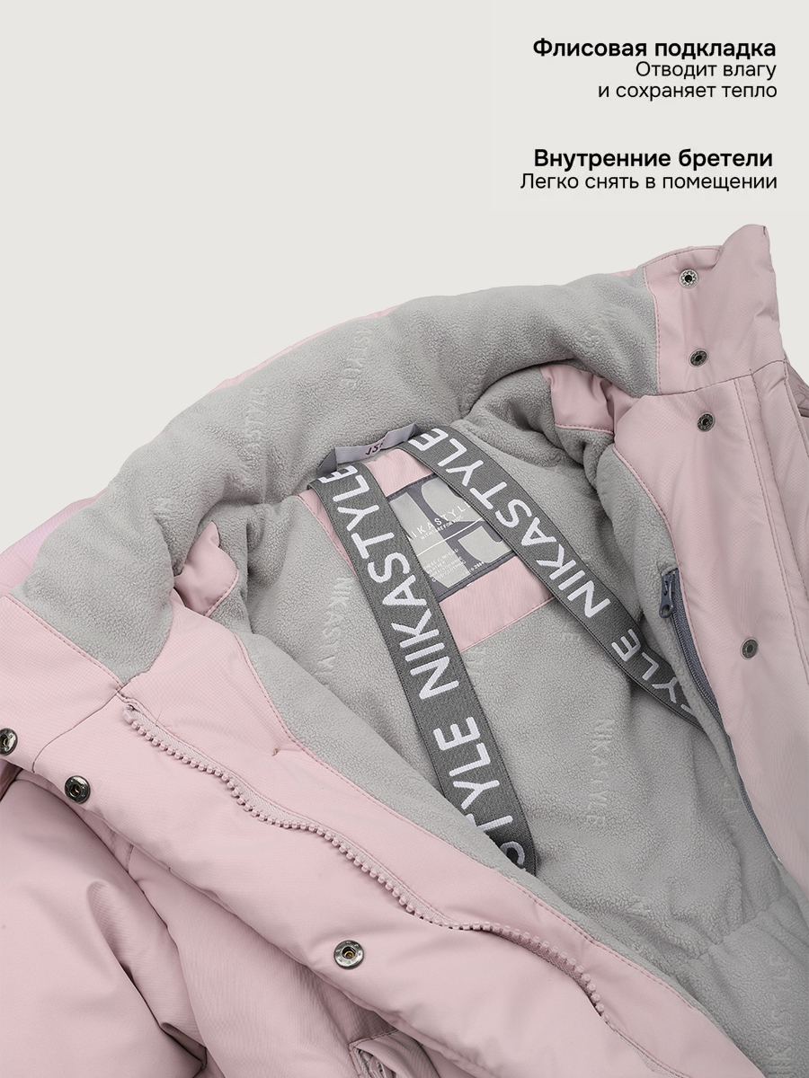 Пальто NIKASTYLE 6з9225 пудра - фото 5