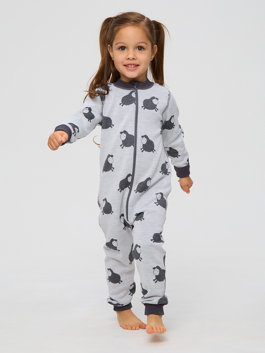 Термокомбинезон Dr. Wool DWWK16/овечкисерыймолочный - фото 5