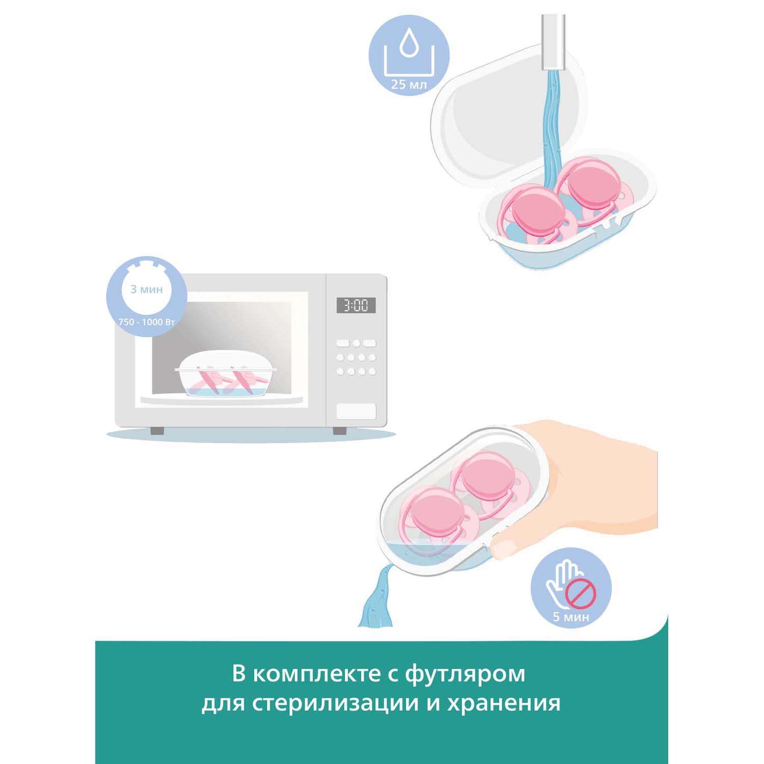 Пустышка Philips Avent ортодонтическая от 6 мес. 2 шт. - фото 8