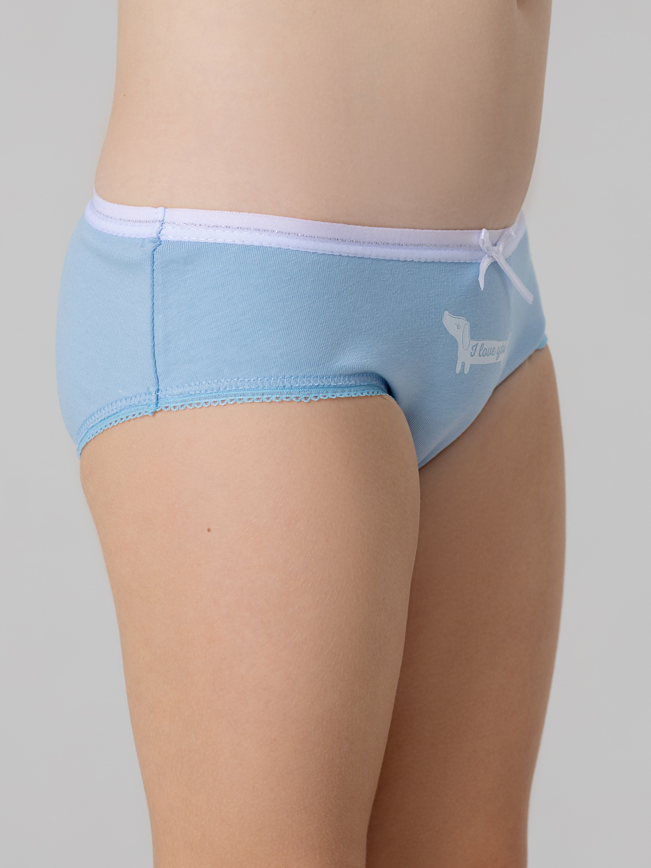 Трусы 3 шт Linas baby 1668-18 Голубой-Белый - фото 2