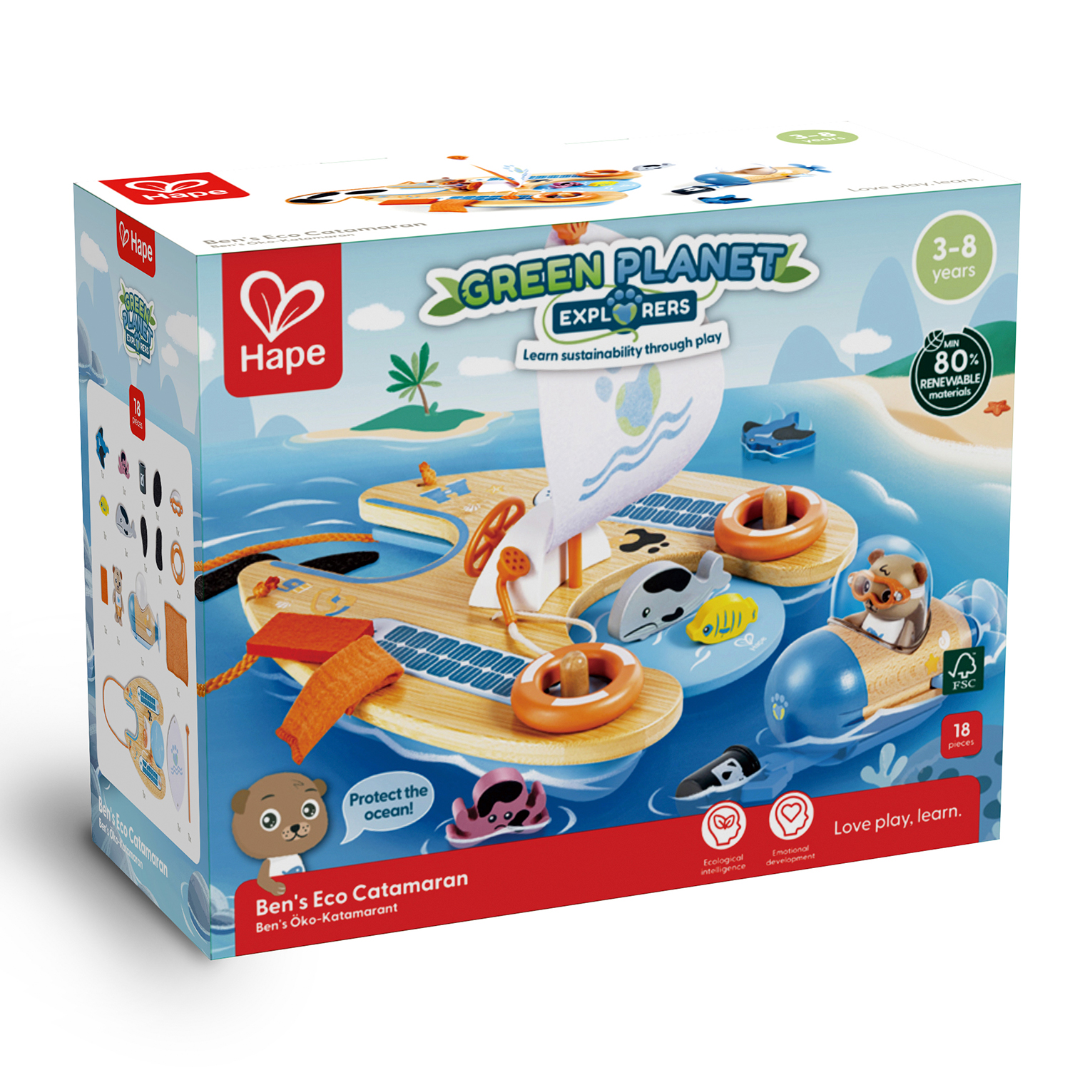 Игровой набор Hape Эко-катамаран - фото 10