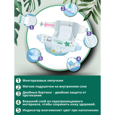Трусики SENSO BABY Sensitive 0 (7-14) 44 шт.