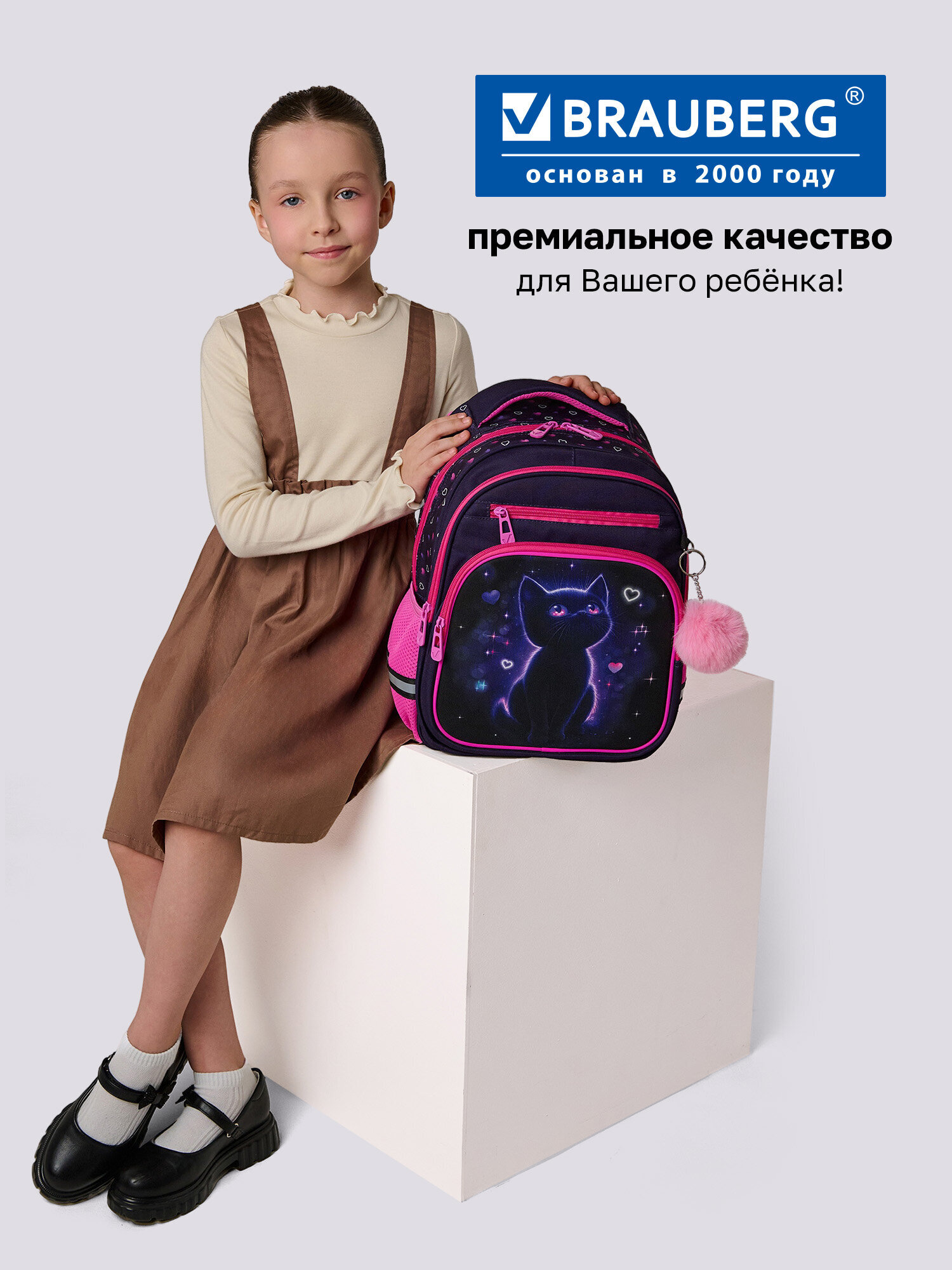 Рюкзак Brauberg одинокий котик - фото 12