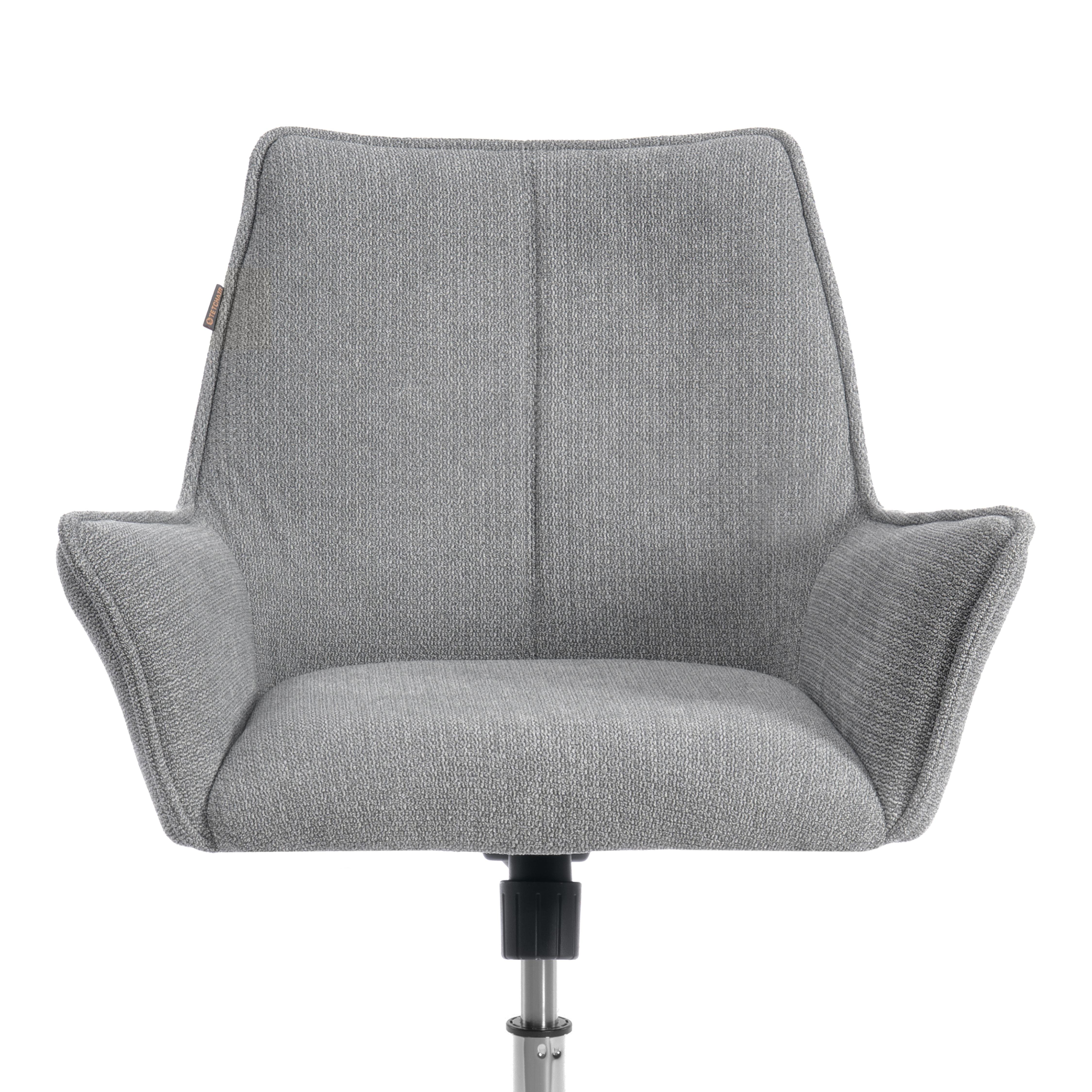 Компьютерное кресло TETCHAIR велюр/букле, светло-серый - фото 7