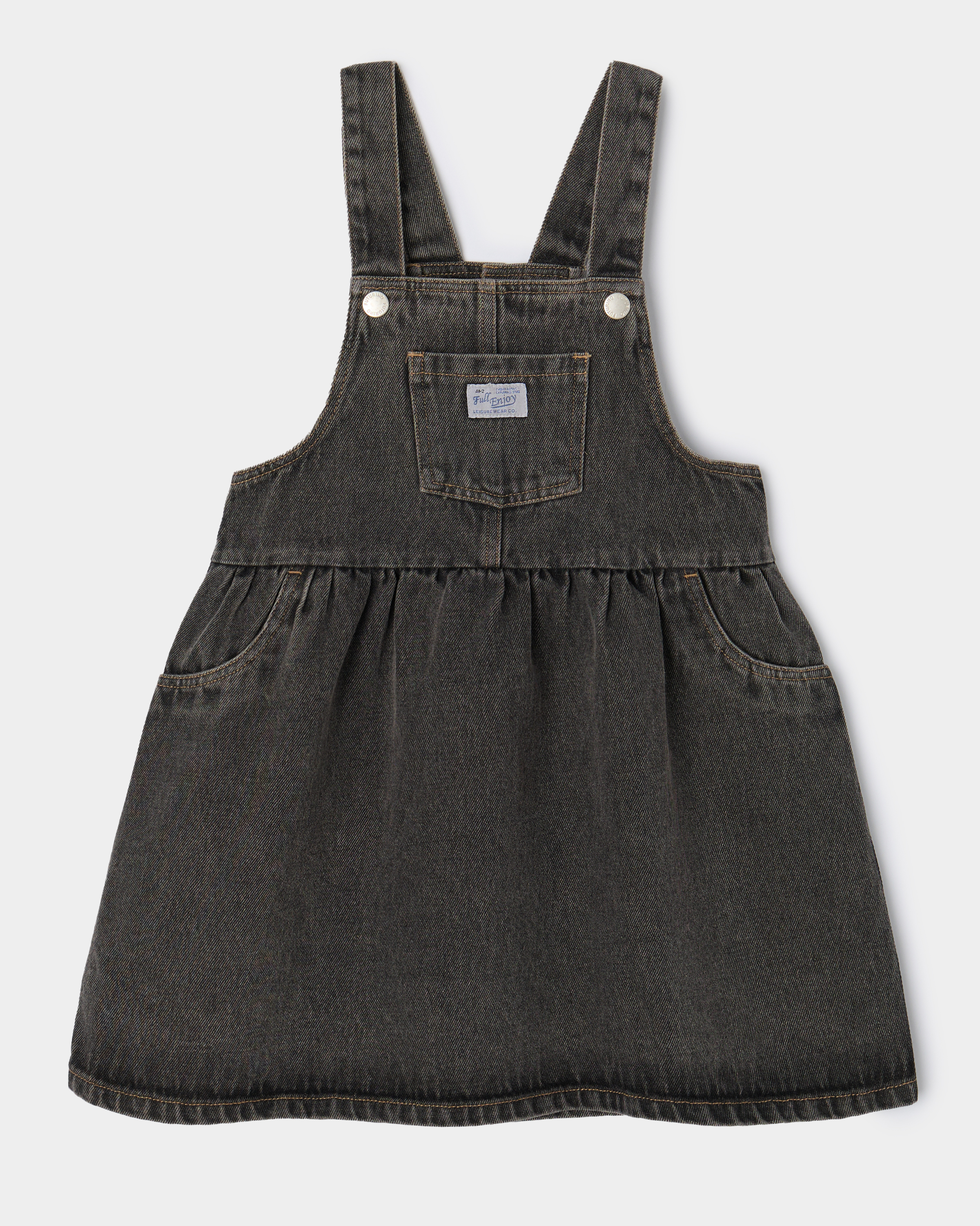 Изображение товара Джинсовый сарафан Futurino для девочки цвета тёмно-серого размера 98