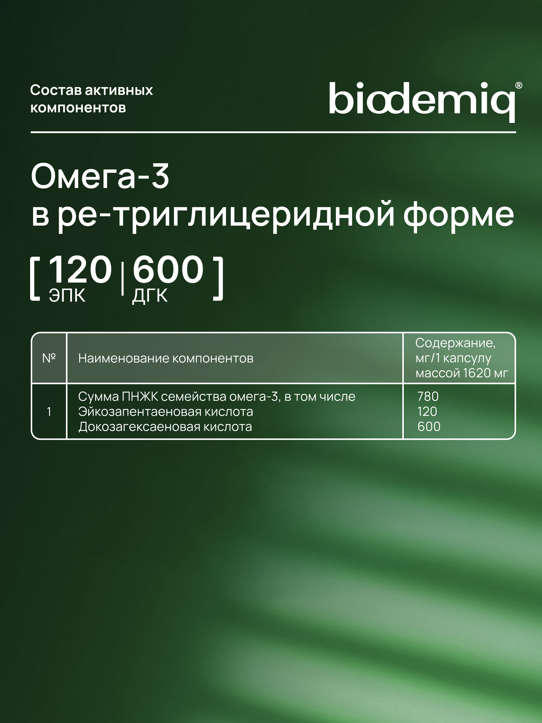 Омега-3 рыбный жир rTG biodemiq ЭПК 120 мг, ДГК 600 мг - фото 4