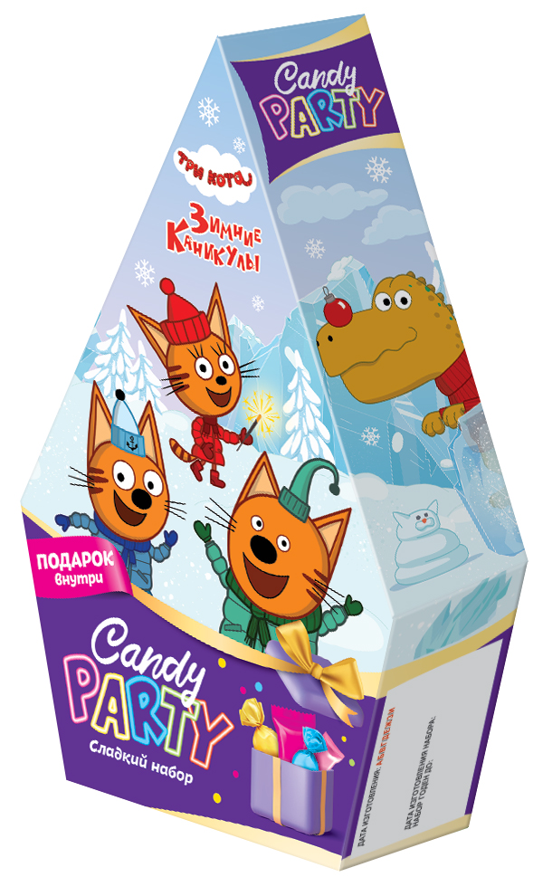 Подарочный набор Конфитрейд Candy Party Большая елка Три кота 200г - фото 1