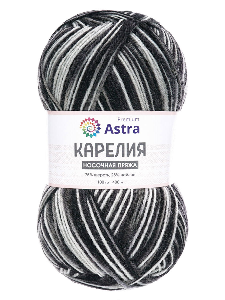 Пряжа для вязания носочная Astra Premium 100г 400м 2шт - фото 6