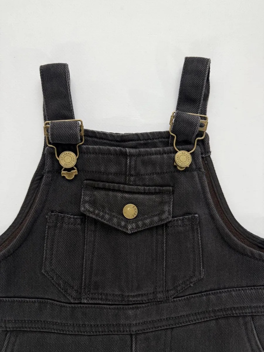 Полукомбинезон iUkoworld Джинсовый полукомбинезон детский утепленный - фото 2