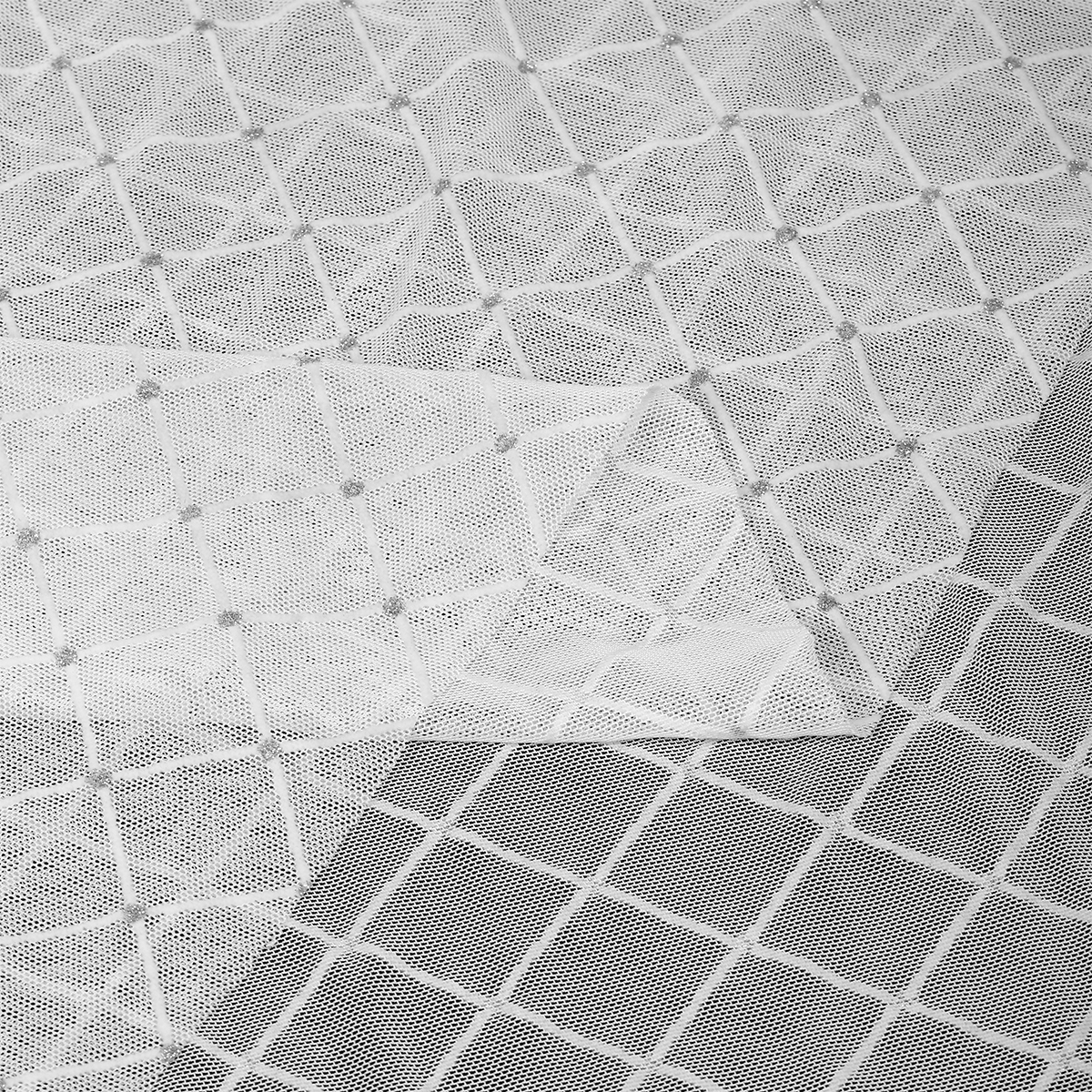 Ткань TBY Сетка эластичная цвет белый уп.1м - фото 6