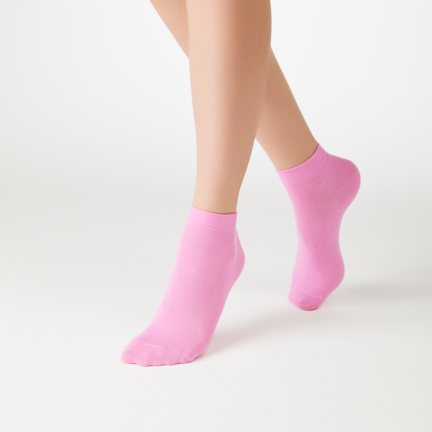 Носки MiNiMi MINI COTONE 1201 однотонный укороченный Rosa (спайка 3 шт) - фото 2