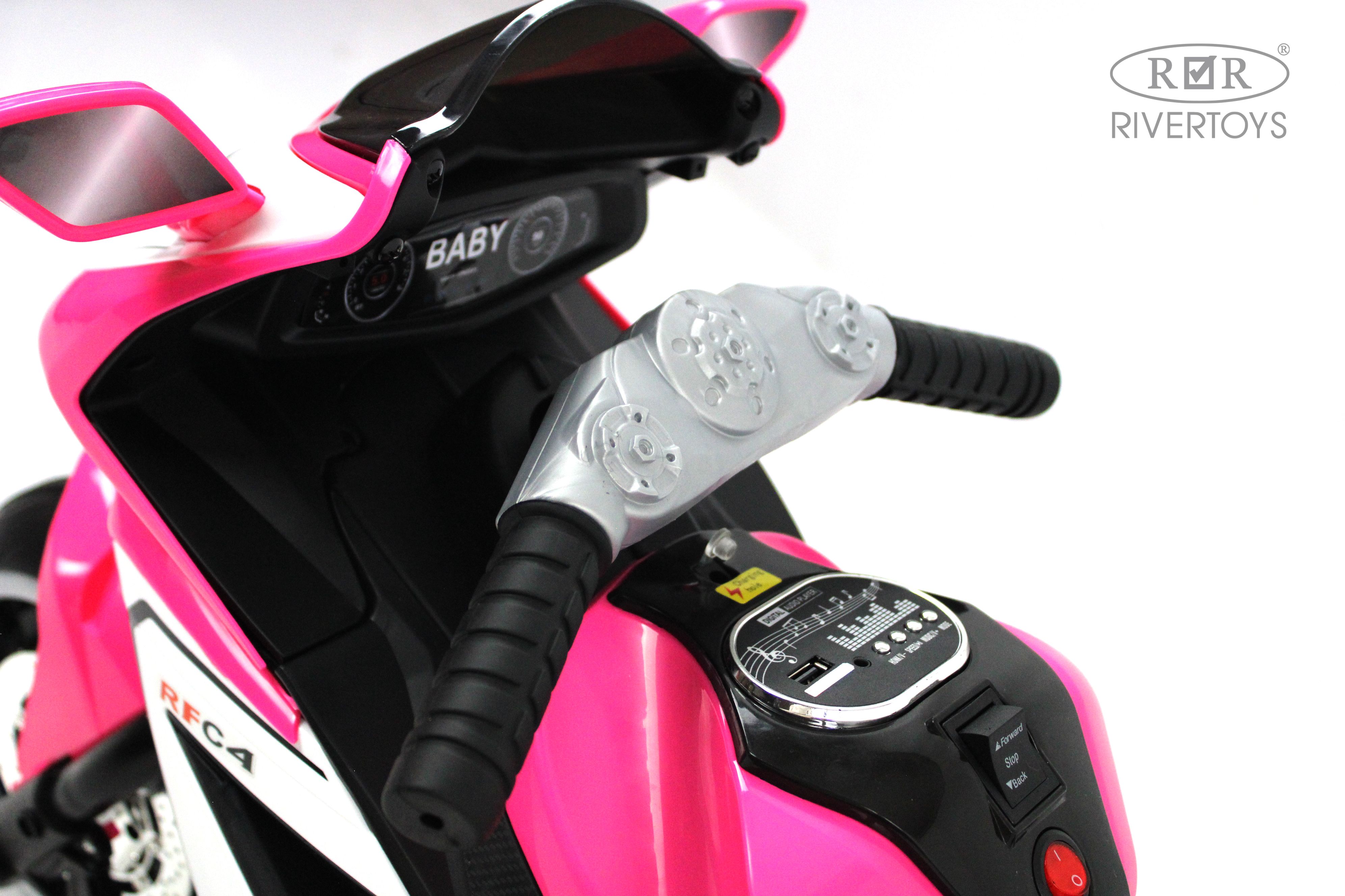 Электромобиль RIVERTOYS K222AM-PINK - фото 11