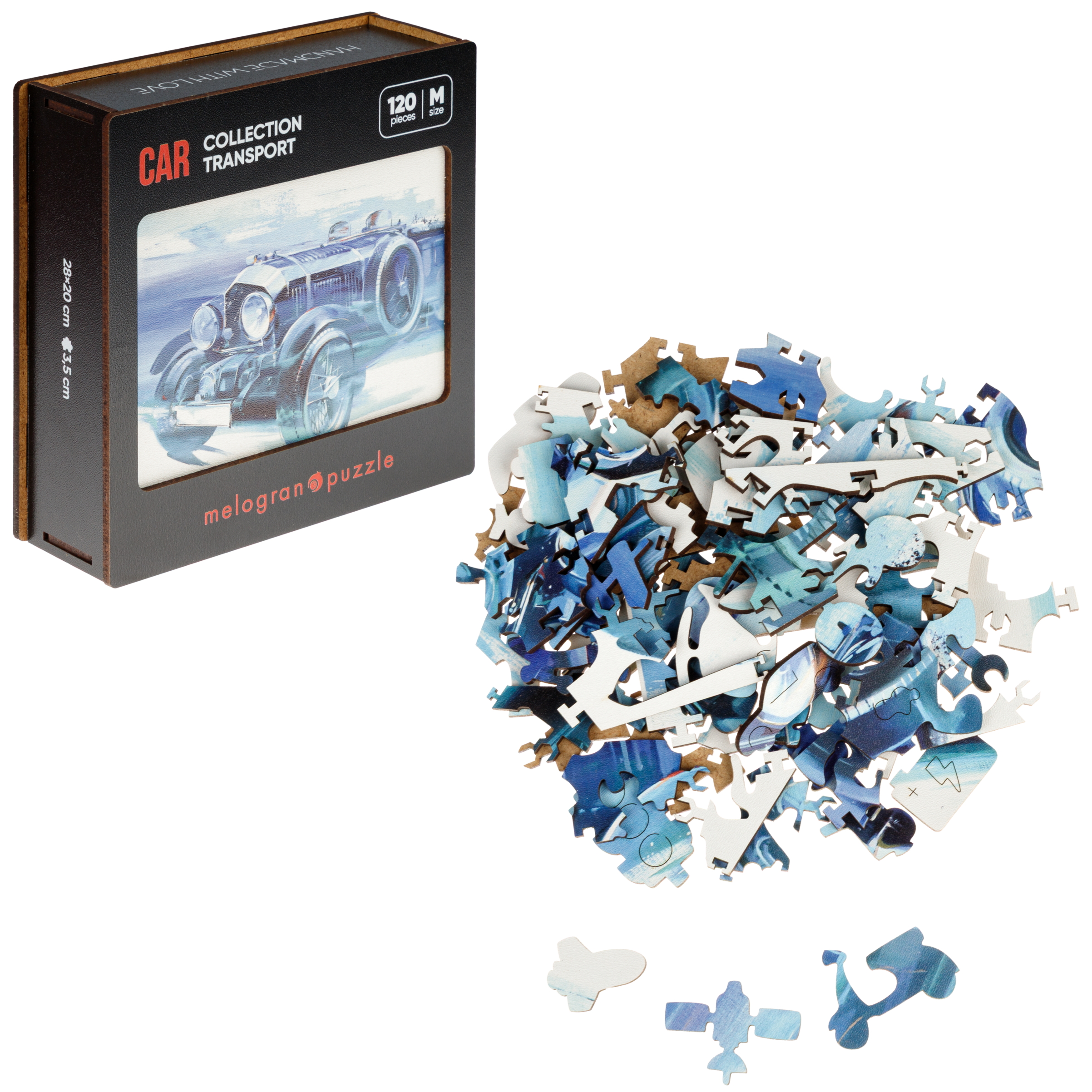 Пазл 1TOY Автомобить ретро 120 штук деревянный - фото 1