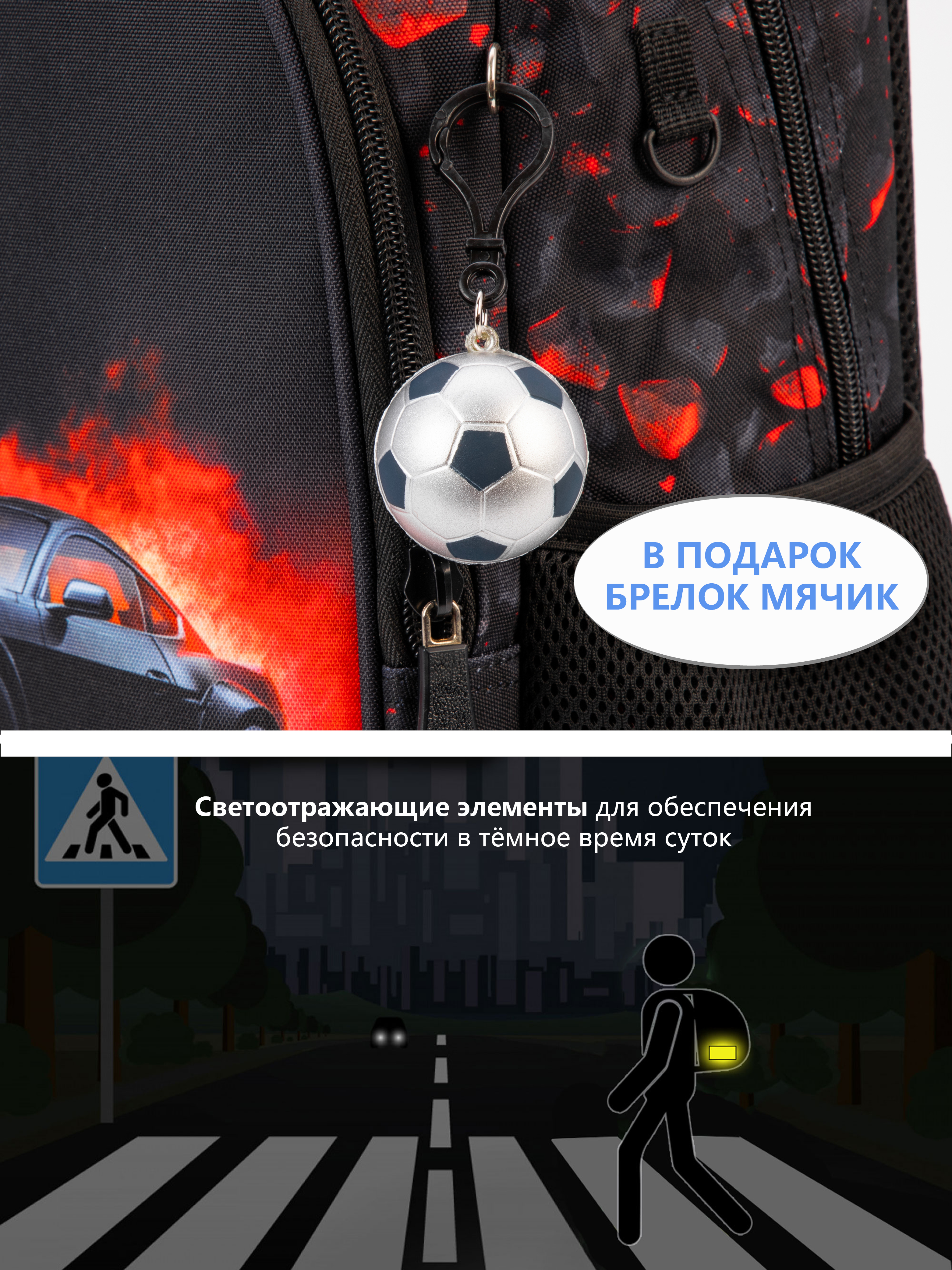 Рюкзак School Standard школьный для мальчика+брелок - фото 8