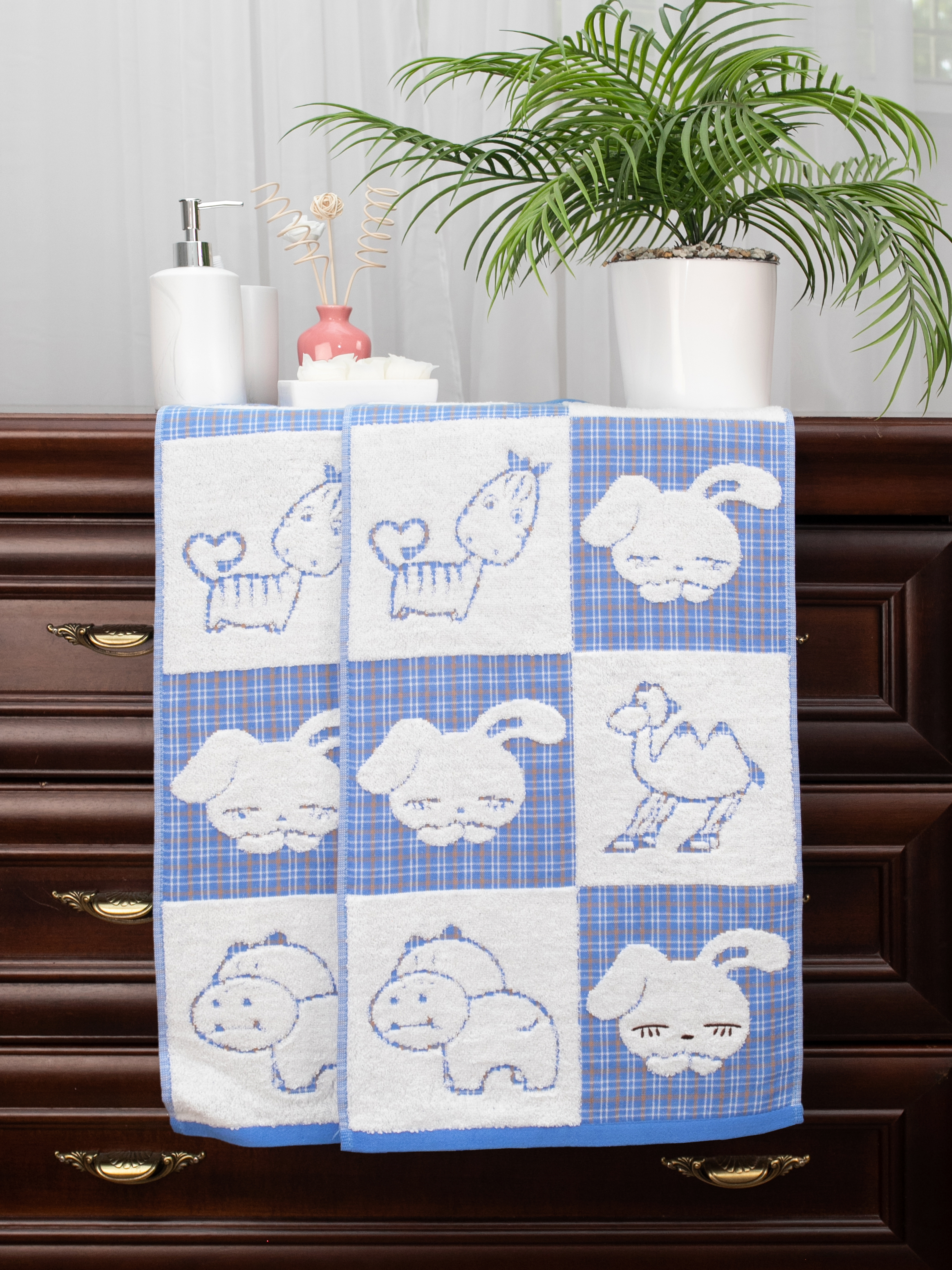 Полотенце Wellness ЗОО_1-55 Набор_2 34 x 76 см 2 шт. - фото 1