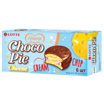 Печенье прослоенное глазированное Lotte Чокопай со вкусом сыра 168г 28г*6шт