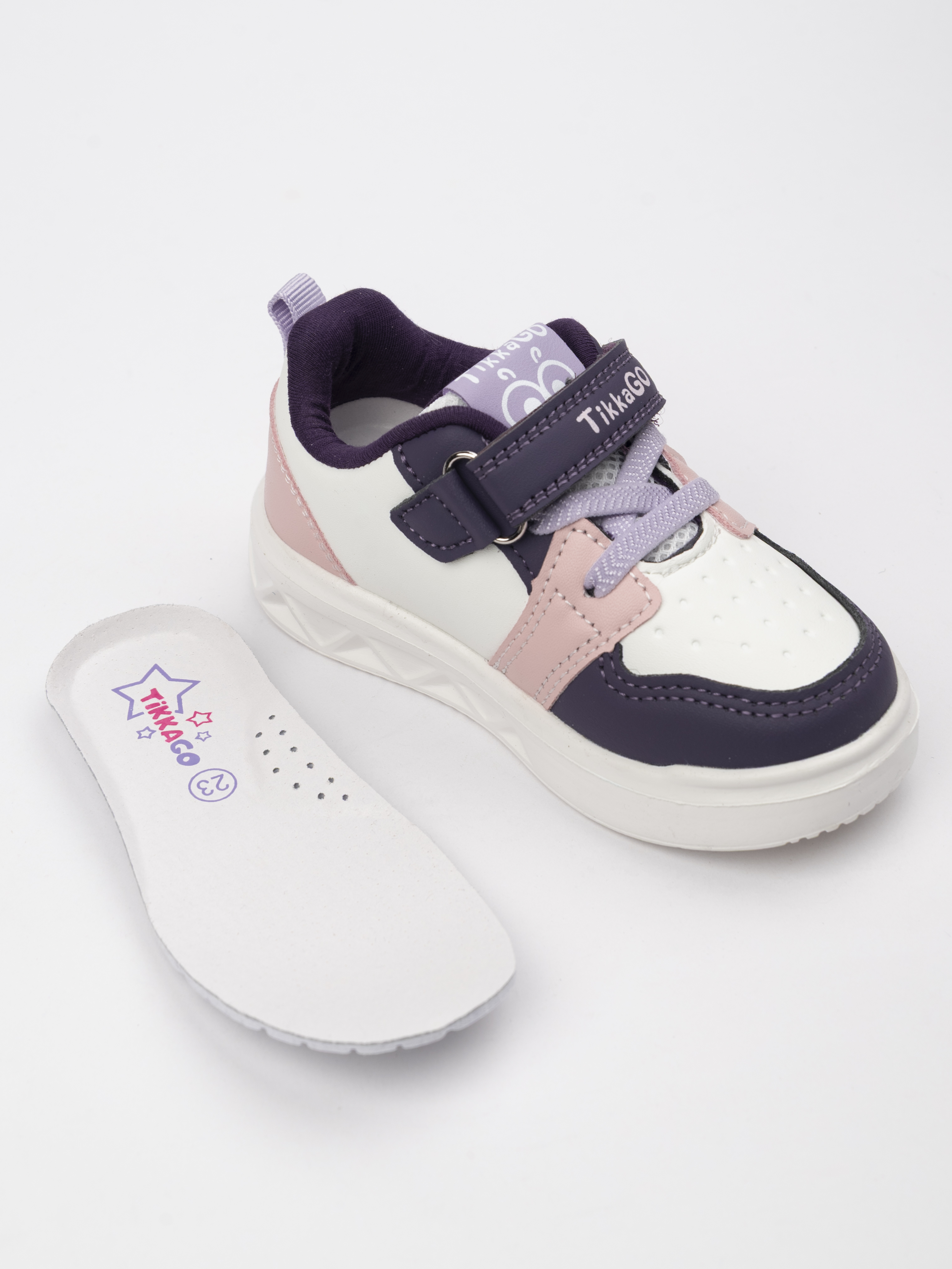 Кроссовки TikkaGo 1A05_6251-1_white-pink-violet - фото 3