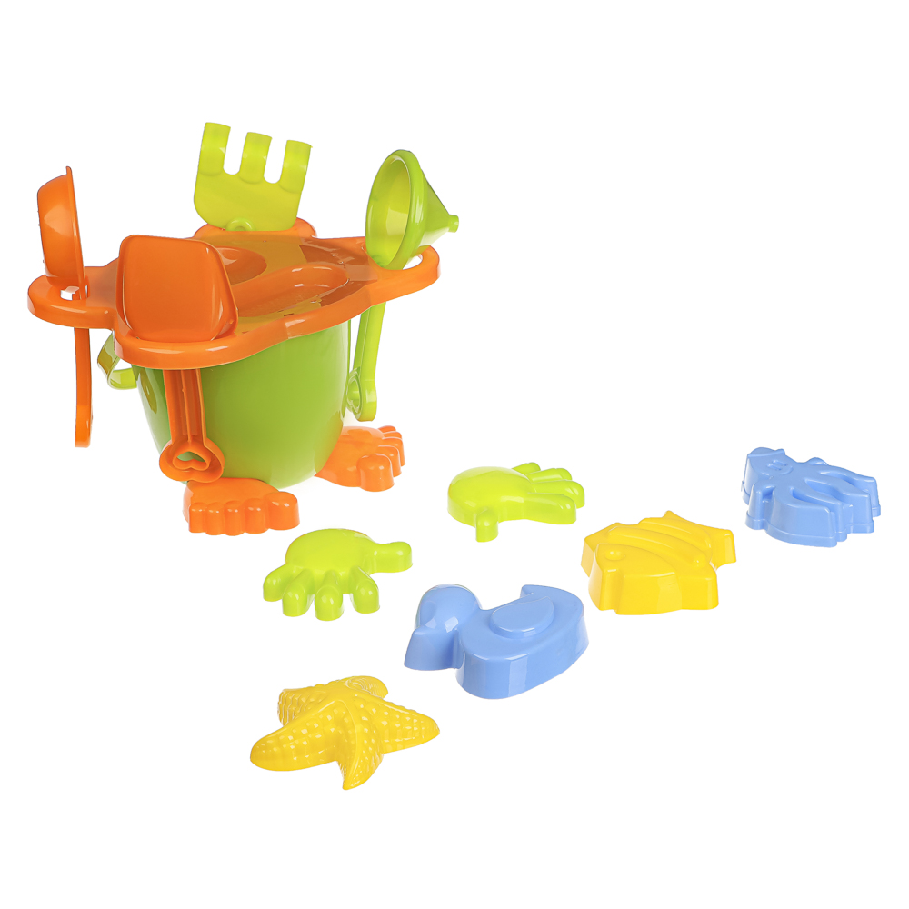 Песочный набор Игроленд Дружок 9 предм. в ассортименте - фото 1